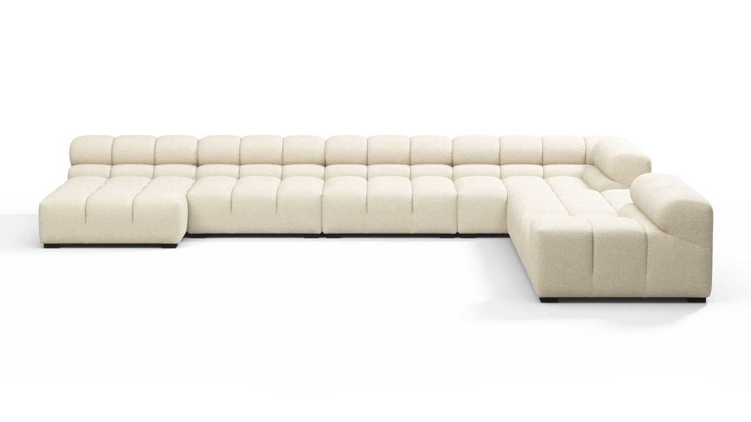 MODULAR MASTERPIECE | A modern take on 70s design, this cloud-like sectional is all about leisurely lounging. Its relaxed, playful aesthetic is adored around the world.
