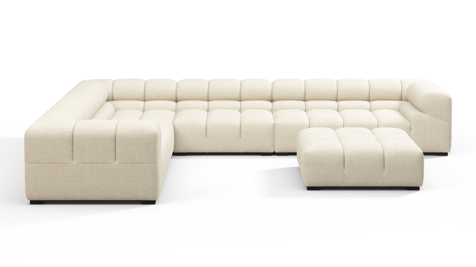 MODULAR MASTERPIECE | A modern take on 70s design, this cloud-like sectional is all about leisurely lounging. Its relaxed, playful aesthetic is adored around the world.
