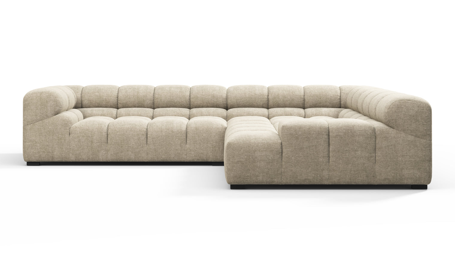 MODULAR MASTERPIECE | A modern take on 70s design, this cloud-like sectional is all about leisurely lounging. Its relaxed, playful aesthetic is adored around the world.
