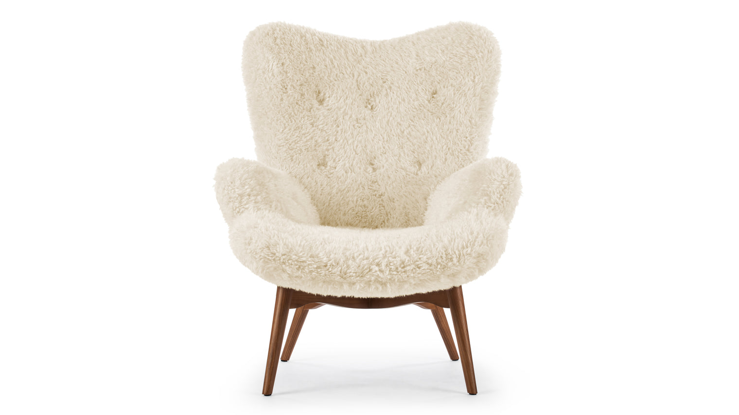 Silhouette - Silhouette Armchair, White Long Hair Sherpa