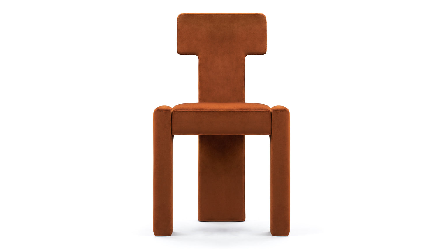 Vesper - Vesper Side Chair, Burnt Orange Velvet