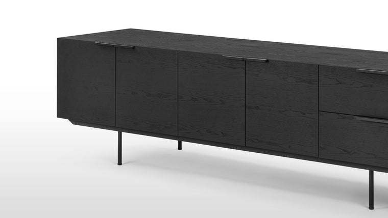 SLEEK & STYLISH|With its clean lines, horizontal silhouette, and minimalist metal hardware, the Pastoe Frame-Style Sideboard exhibits modern elegance at its best.
