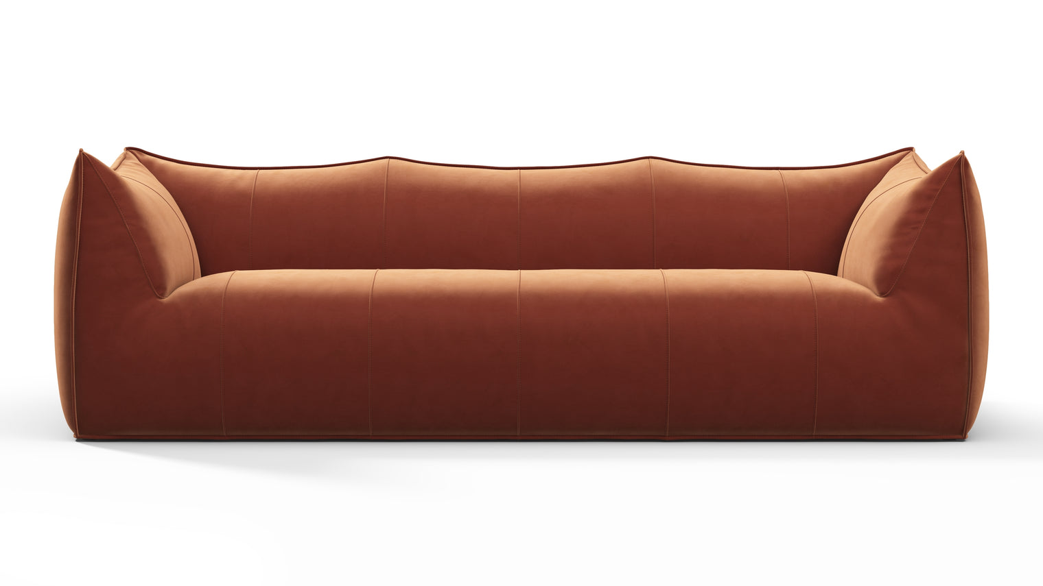 SCULPTURAL SEAT | Crafted with the utmost attention to detail, this sofa showcases exceptional craftsmanship and luxurious materials. The premium upholstery adds a touch of elegance and texture, with the carefully tailored contours and seamless stitching exemplifying the dedication to perfection that defines products from Interior Icons.
