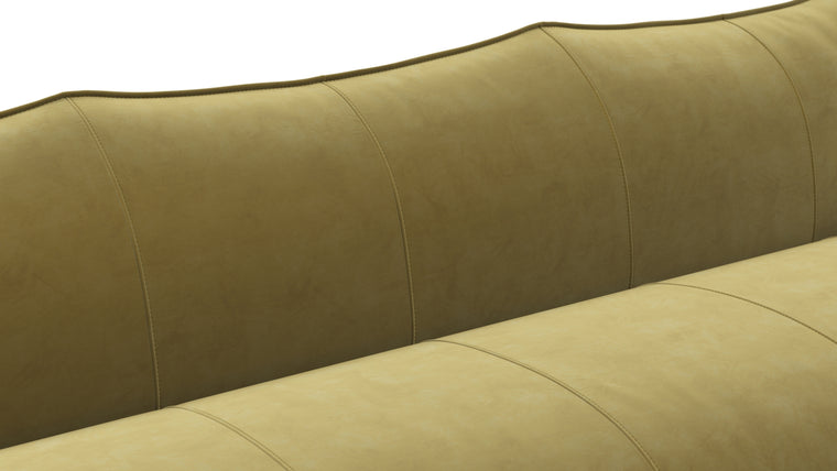 Leandro - Leandro Three Seater Sofa, Olive Gold Velvet
