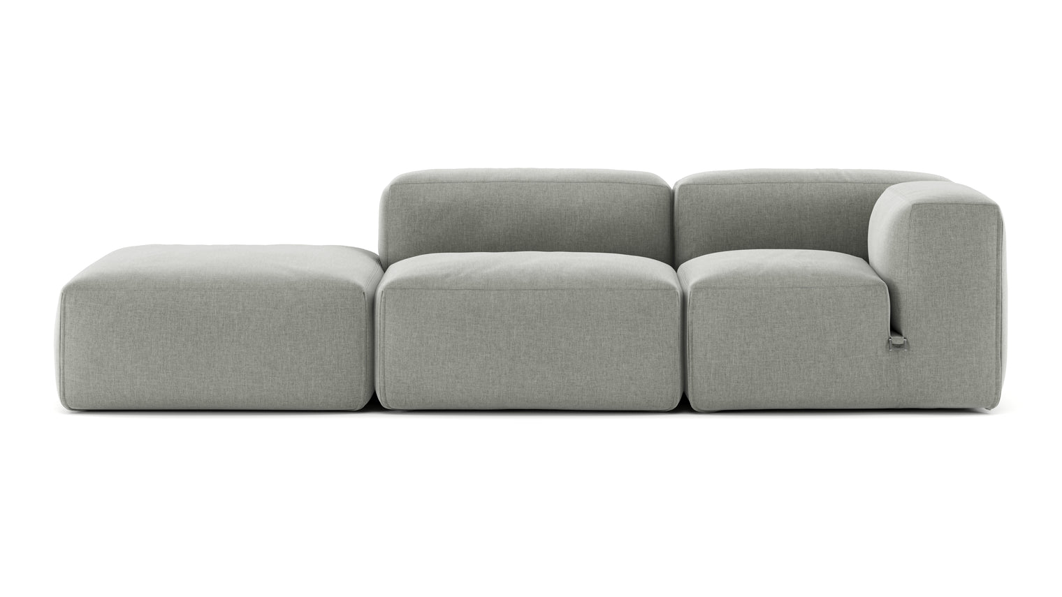 A Modern Invitation | The Le Mura Sectional exudes a modern yet inviting vibe with its soft, geometric shapes and neutral tones, seamlessly fitting into any design scheme. Its puffy design adds a touch of laid-back luxury to any room.
