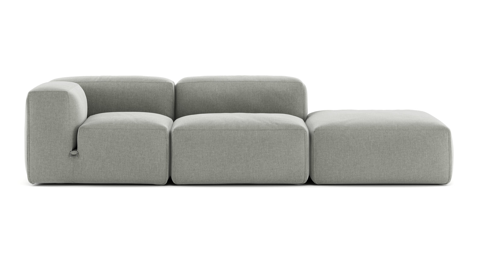 A Modern Invitation | The Le Mura Sectional exudes a modern yet inviting vibe with its soft, geometric shapes and neutral tones, seamlessly fitting into any design scheme. Its puffy design adds a touch of laid-back luxury to any room.
