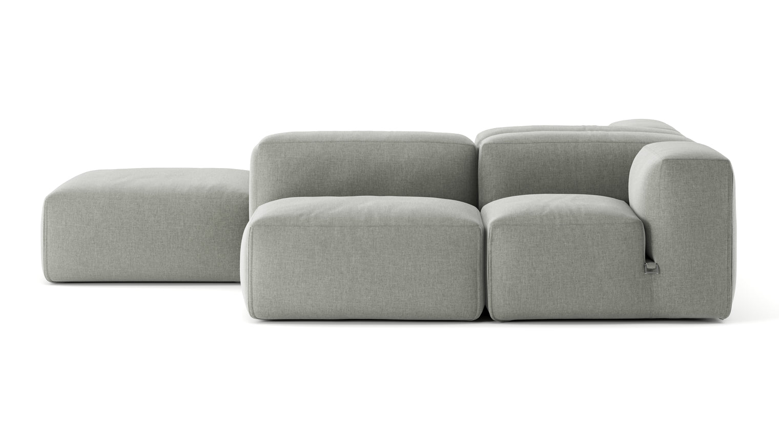 A Modern Invitation | The Le Mura Sectional exudes a modern yet inviting vibe with its soft, geometric shapes and neutral tones, seamlessly fitting into any design scheme. Its puffy design adds a touch of laid-back luxury to any room.
