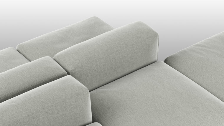 Modular Versatility | Designed for adaptability, the sectional’s modular system allows for easy rearrangement, making it perfect for customizable seating arrangements in various living spaces.
