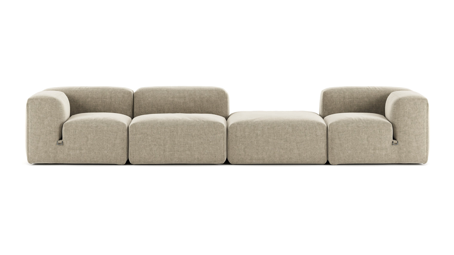 A Modern Invitation | The Le Mura Sectional exudes a modern yet inviting vibe with its soft, geometric shapes and neutral tones, seamlessly fitting into any design scheme. Its puffy design adds a touch of laid-back luxury to any room.
