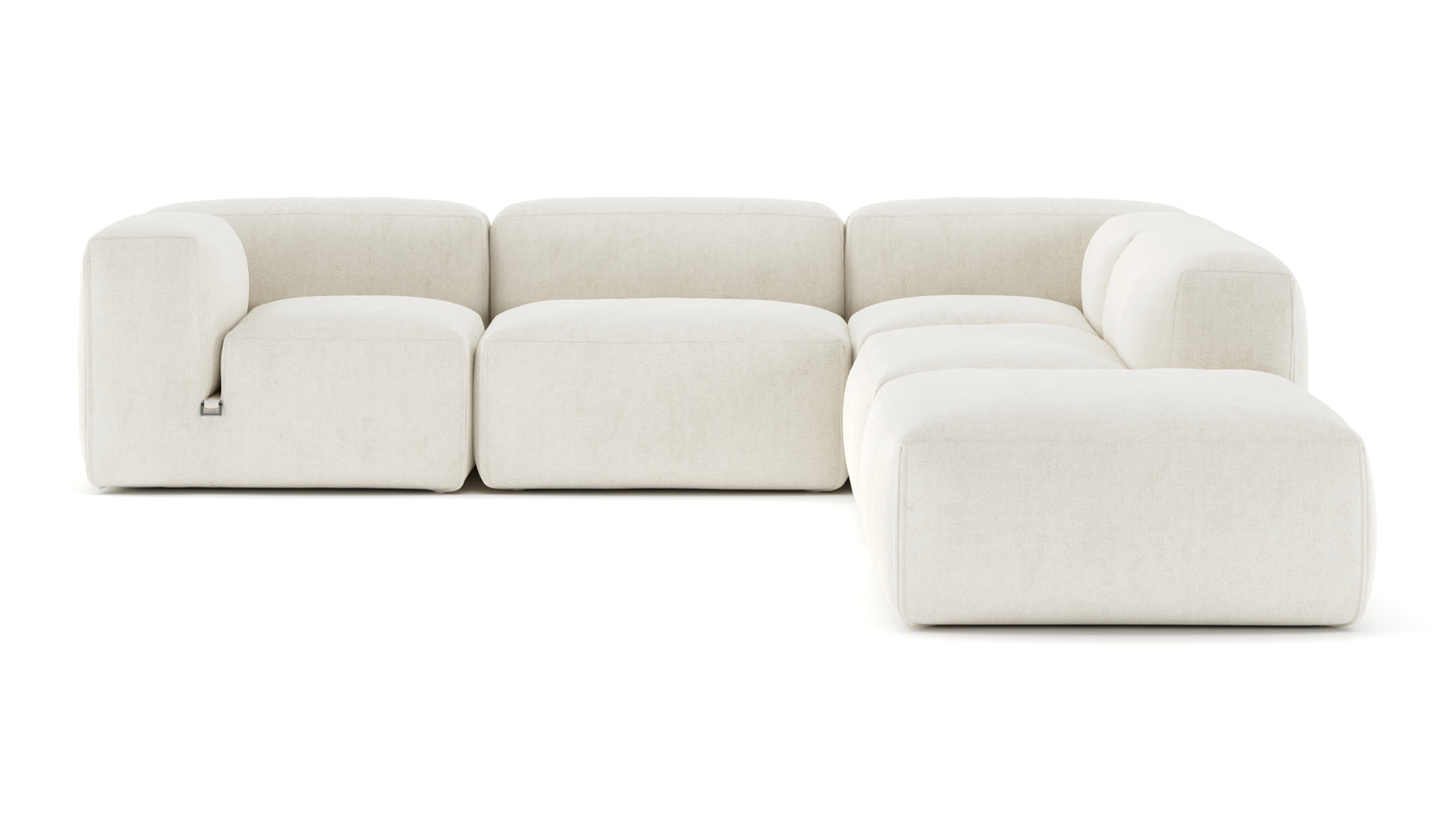 A Modern Invitation | The Le Mura Sectional exudes a modern yet inviting vibe with its soft, geometric shapes and neutral tones, seamlessly fitting into any design scheme. Its puffy design adds a touch of laid-back luxury to any room.
