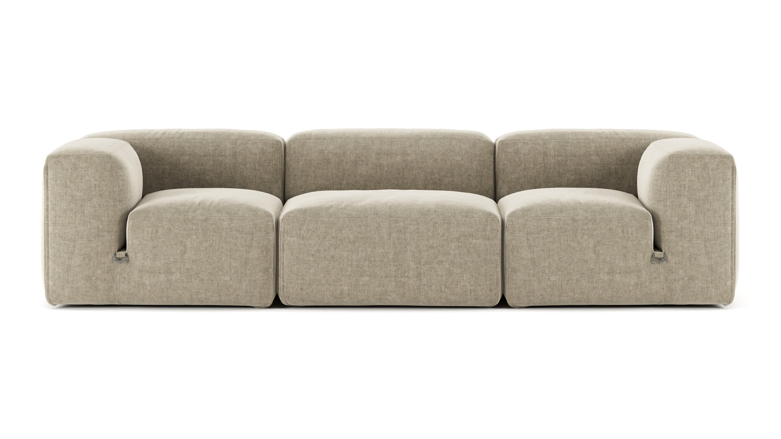 A Modern Invitation | The Le Mura Sectional exudes a modern yet inviting vibe with its soft, geometric shapes and neutral tones, seamlessly fitting into any design scheme. Its puffy design adds a touch of laid-back luxury to any room.
