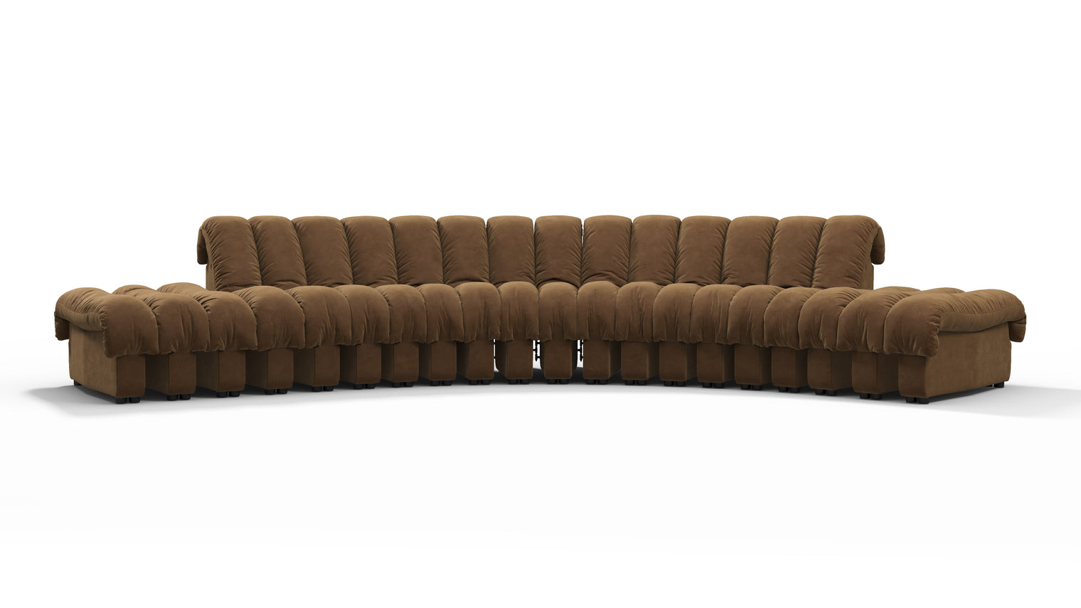 Chic Sectional | Introducing the DS 600 Sofa, an icon of avant-garde design and a true testament to the visionary design. Inspired by designs of the 1970s, this sofa revolutionizes the concept of modular seating, pushing boundaries and redefining the possibilities of contemporary furniture.
