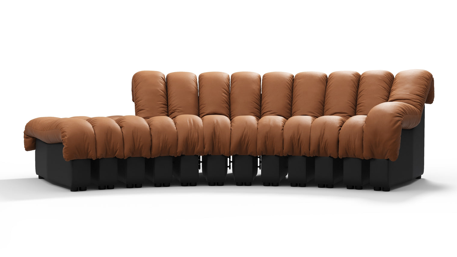 Chic Sectional | Introducing the DS 600 Sofa, an icon of avant-garde design and a true testament to the visionary design. Inspired by designs of the 1970s, this sofa revolutionizes the concept of modular seating, pushing boundaries and redefining the possibilities of contemporary furniture.
