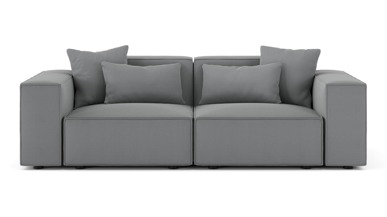 Chic Minimalism | The Arles Sectional Sofa offers a relaxed yet sophisticated look with its boxy design, refined piping, and neutral tones, making it an adaptable fit for modern interiors. Its understated charm adds warmth and style to any space.
