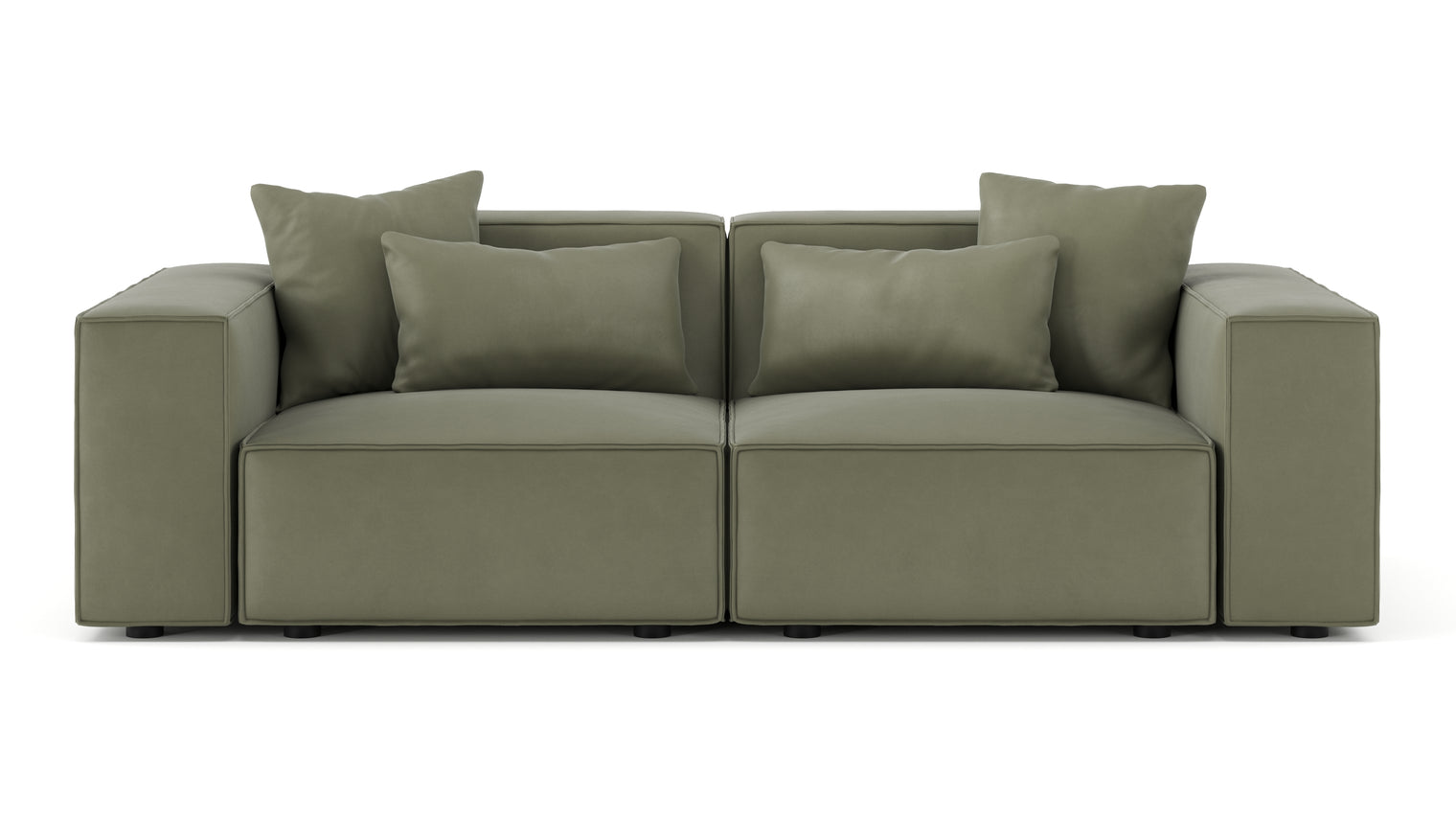 Chic Minimalism | The Arles Sectional Sofa offers a relaxed yet sophisticated look with its boxy design, refined piping, and neutral tones, making it an adaptable fit for modern interiors. Its understated charm adds warmth and style to any space.
