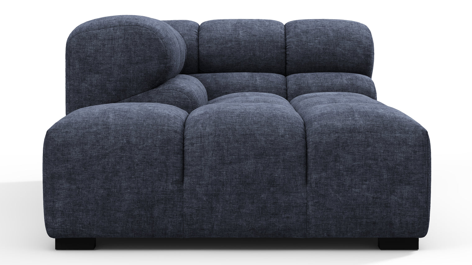 Tufted - Tufted Module, Left Corner Half, Indigo Blue Chenille
