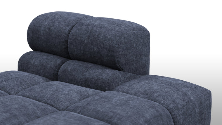 Tufted - Tufted Module, Right Chaise, Armless, Indigo Blue Chenille
