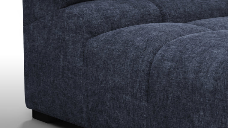 Tufted - Tufted Sectional, Small, Left Chaise, Indigo Blue Chenille
