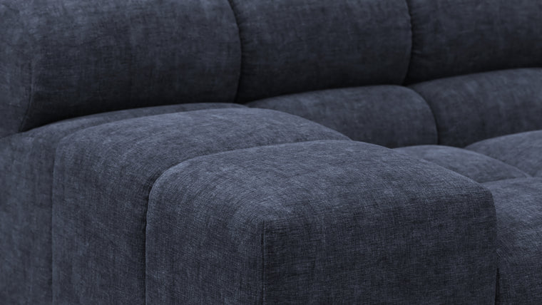 Tufted - Tufted Sectional, Small, Left Chaise, Indigo Blue Chenille
