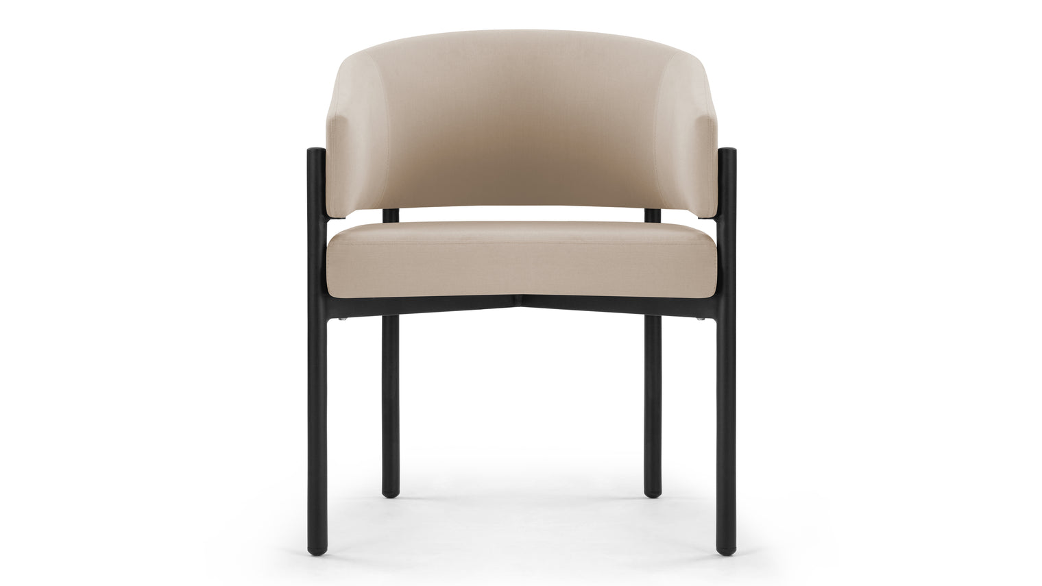 Esme Outdoor - Esme Outdoor Dining Chair, Latte Performance Weave and Black