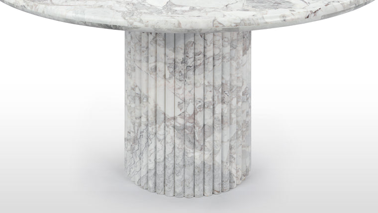 Natural Marble | Made from honed natural marble, this beautiful contemporary table makes a stunning centerpiece. Featuring a 48