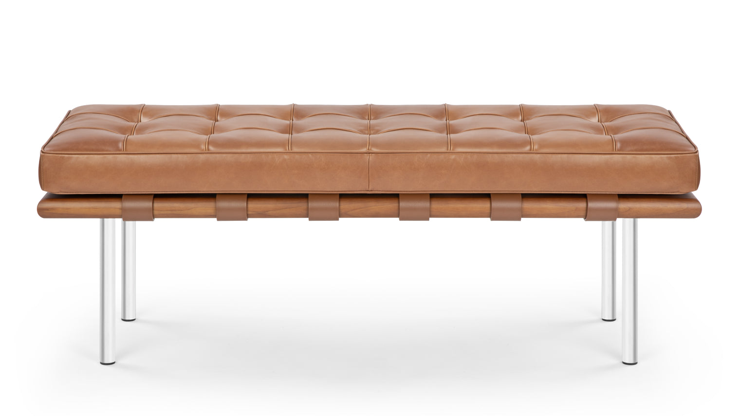 Manhattan - Manhattan Two Seater Bench, Tan Premium Leather