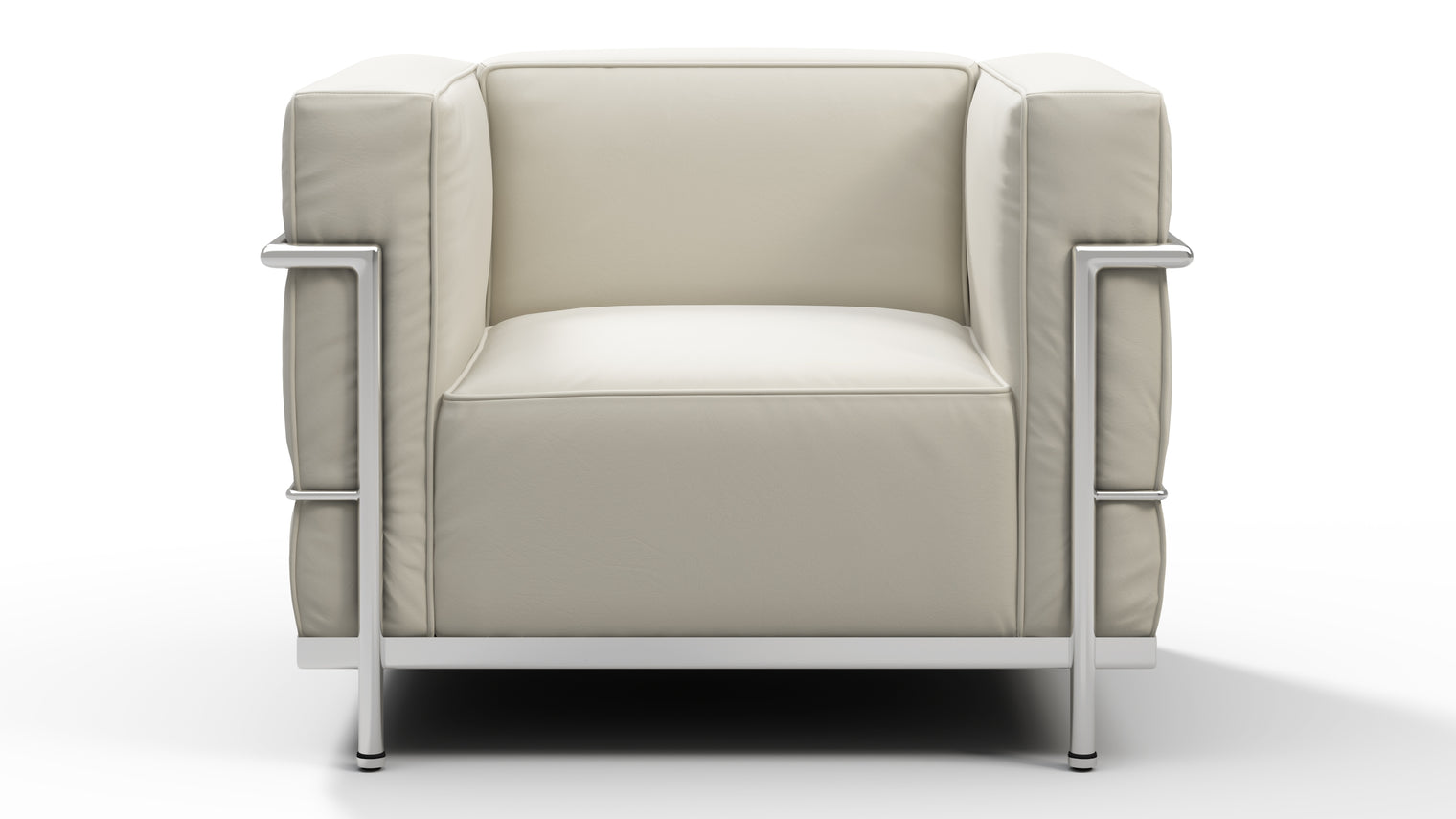A Modern Makeover | This design refreshed the classic club chair into the tempting, modern form of the Grand Modele Armchair. Featuring deep seating and a minimalist, external steel frame, this seat transforms what’s expected of a chair.

