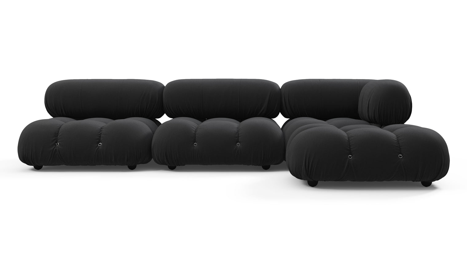 STYLISH OUTDOOR SECTIONAL | The Bellini’s sectional design allows you to craft a seating arrangement that perfectly complements your outdoor space. The soft, inviting curves of its cushions provide both style and ultimate comfort for al fresco lounging
