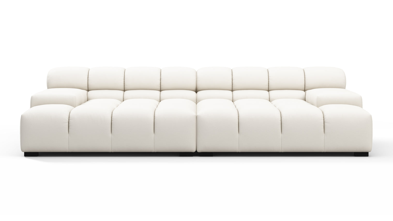 MODULAR MASTERPIECE | A modern take on 70s design, this cloud-like outdoor sectional is all about leisurely lounging under the sun or stars. Its relaxed, playful aesthetic enhances any outdoor environment.
