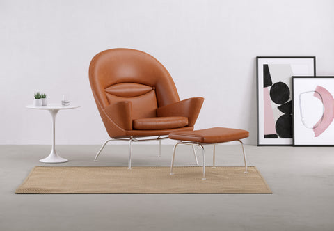 Oculus - CH468 Oculus Chair, Tan Premium Leather