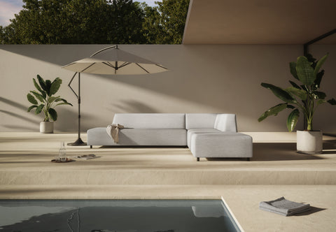 Acqua - Acqua Outdoor Sectional, Right Corner, Dove Gray Performance Weave