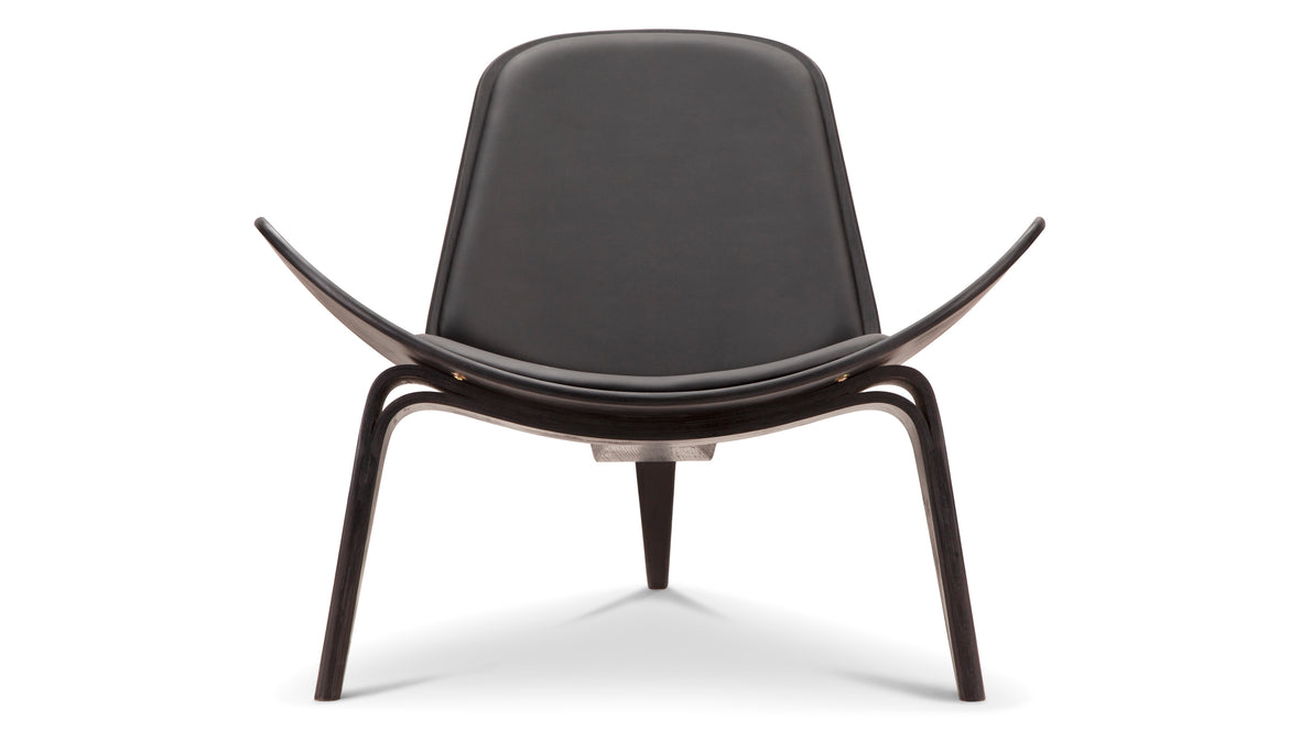 CH07 - CH07 Lounge Chair, Black and Black Premium Leather