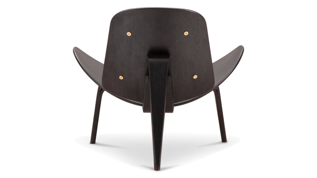 CH07 - CH07 Lounge Chair, Black and Black Premium Leather