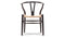 Wish - Wish Chair, Black with Natural Seat