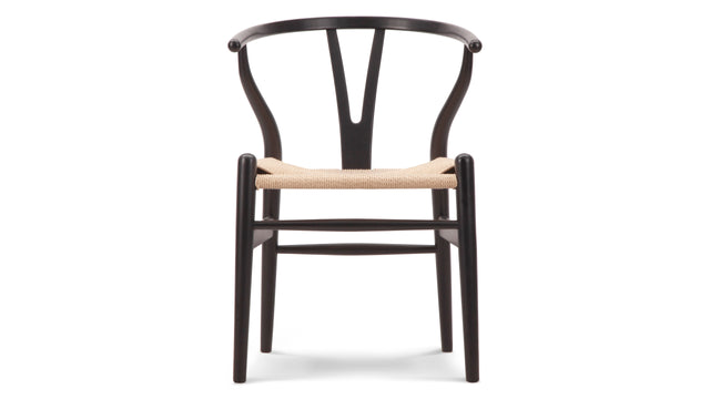 Wish - Wish Chair, Black with Natural Seat