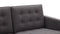 Florence - Florence Two Seater Sofa, Dark Gray Wool