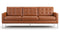 Florence - Florence Three Seater Sofa, Tan Premium Leather