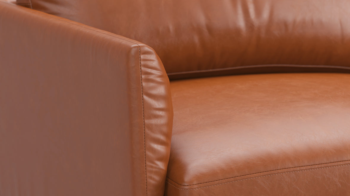 Toriko - Toriko Two Seater Sofa, Tan Premium Leather