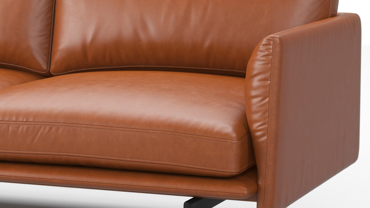 Toriko - Toriko Two Seater Sofa, Tan Premium Leather