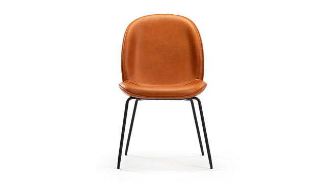 Fossil - Fossil Side Chair, Caramel Premium Leather