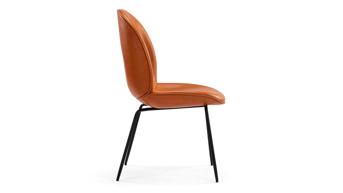 Fossil - Fossil Side Chair, Caramel Premium Leather