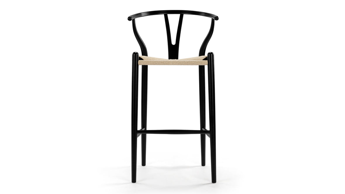 Wish - Wish Bar Stool, Black, 29.5