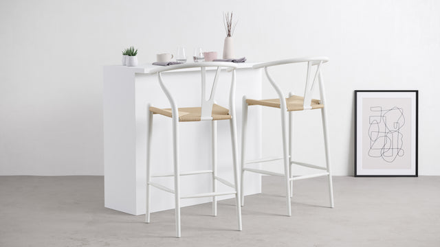 Wish - Wish Bar Stool, White, 29.5