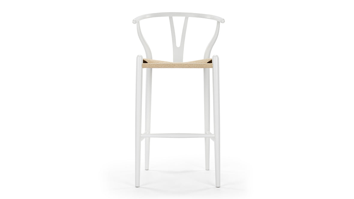 Wish - Wish Bar Stool, White, 29.5