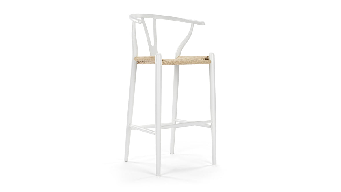 Wish - Wish Bar Stool, White, 29.5