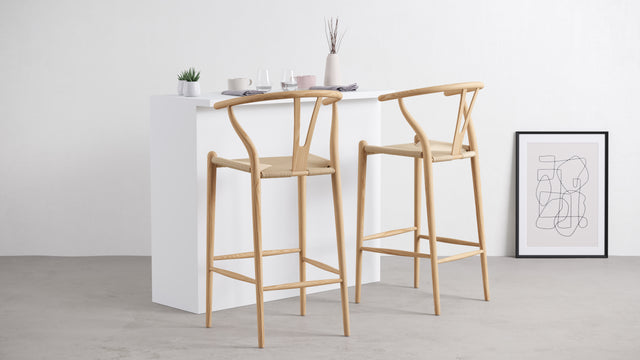 Wish - Wish Bar Stool, Ash, 29.5