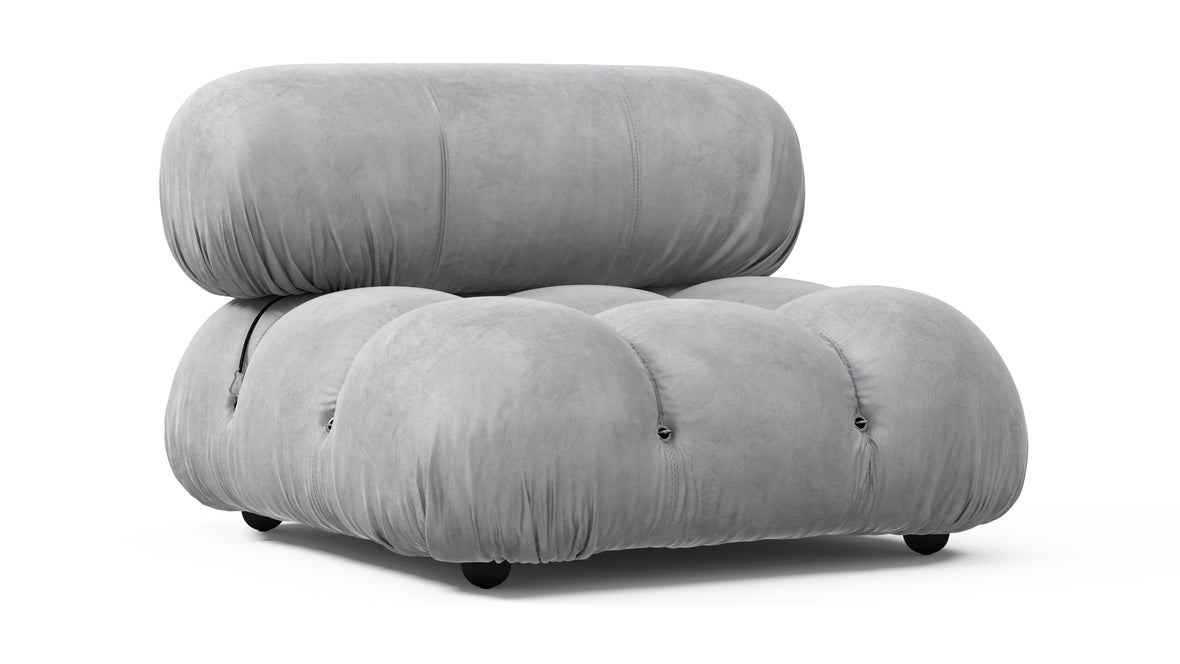 Belia - Belia Module, Armless, Light Gray Velvet