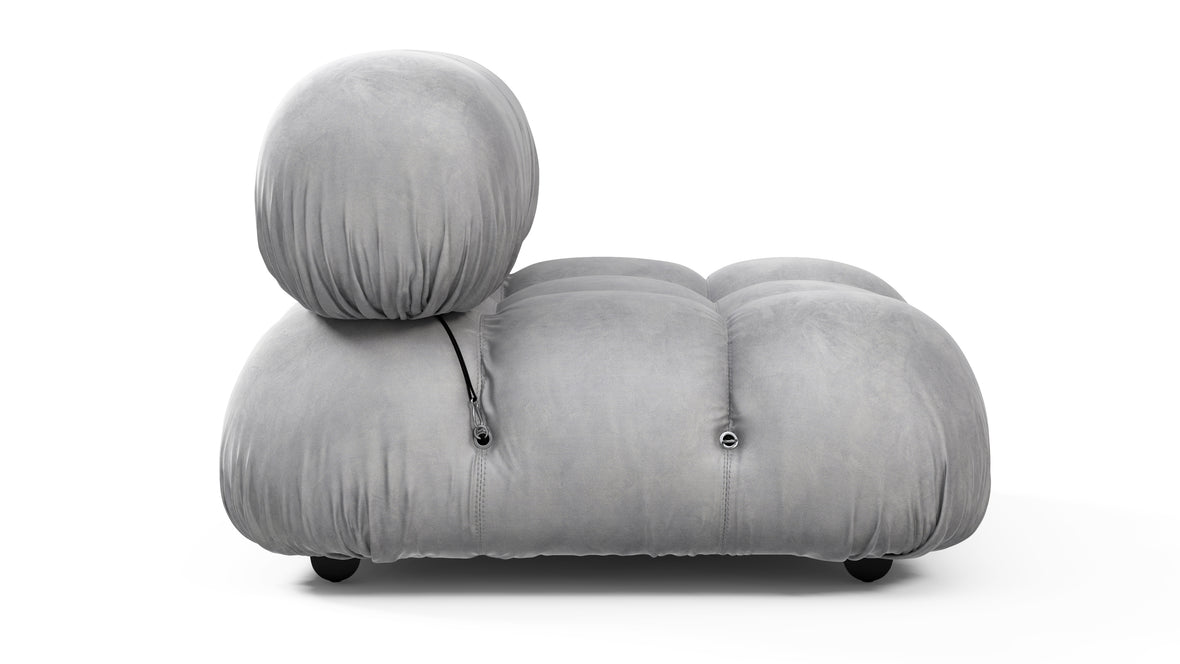 Belia - Belia Module, Armless, Light Gray Velvet