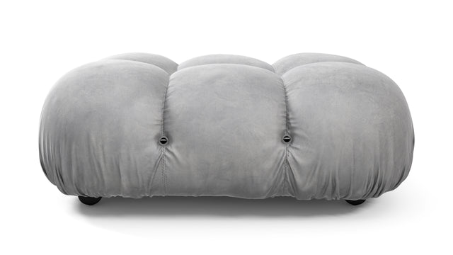 Belia - Belia Ottoman, Light Gray Velvet