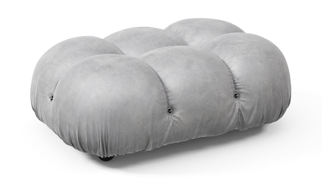 Bellini Ottoman - Mario Bellini Ottoman, Light Gray Velvet